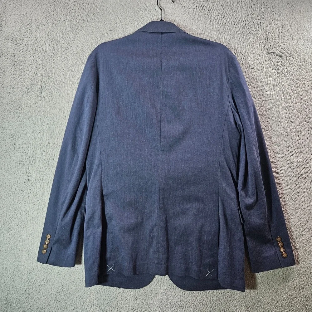 $168 NWT J Crew‎ 38R Blazer Suit Jacket Men Ludlow Cotton Blend Dark Bluish Gray